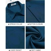 image:imageCOOFANDY Shirts for Men Short Sleeve Button Down Shirt Casual Summer Beach ShirtDark Blue