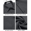 image:imageCOOFANDY Shirts for Men Short Sleeve Button Down Shirt Casual Summer Beach ShirtDark Grey
