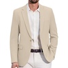 image:imageCOOFANDY Men Casual Blazer One Button Sport Coat Lightweight Suit JacketKhaki Gray