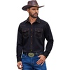 image:imageCOOFANDY Men Western Cowboy Shirt Casual Button Down Work Shirt with PocketNavy Blue