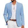 image:imageCOOFANDY Mens Casual Blazer Knit Sport Coat Regular Fit Suit JacketLight Blue