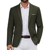 image:imageCOOFANDY Mens Casual Blazer Retro Knit Sport Coat Lightweight One Button Suit JacketZarmy Green