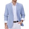 image:imageCOOFANDY Mens Casual Blazer Two Button Sport Coats Lightweight Printed Lining Suit JacketSky Blue