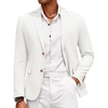 image:imageCOOFANDY Mens Casual Linen Blazer Jacket Lightweight Two Button Sport CoatWhite