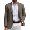 image:imageCOOFANDY Mens Herringbone Blazer Slim Fit Cotton Sport Coats Two Buttons Casual Suit JacketDark Gray