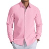 image:imageCOOFANDY Mens Oxford Shirt Long Sleeve Casual Button Down Dress ShirtPink