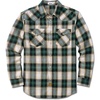 image:imageCOOFANDY Mens Plaid Flannel Shirts Long Sleeve Western Pearl Snap Shirts Fall Button Down Shirt for MenGreen Beige