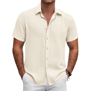 image:imageCOOFANDY Mens Button Down Shirt Short Sleeve Casual Shirts for Summer Beach Vacation ShirtsBeige