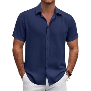 image:imageCOOFANDY Mens Button Down Shirt Short Sleeve Casual Shirts for Summer Beach Vacation ShirtsBlue Violet