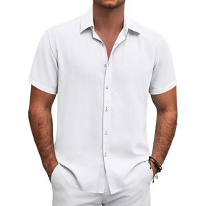 image:imageCOOFANDY Mens Button Down Shirt Short Sleeve Casual Shirts for Summer Beach Vacation ShirtsWhite