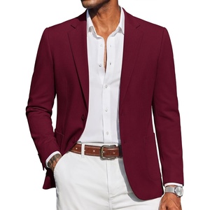 image:imageCOOFANDY Mens Casual Blazer Knit Sport Coat Regular Fit Suit JacketWine Red