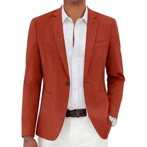 image:imageCOOFANDY Mens Casual Blazer Slim Fit Lightweight Sport Coat One Button Suit JacketDark Red