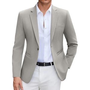 image:imageCOOFANDY Mens Casual Blazer Slim Fit Suit Jacket One Button Sport CoatsLight Grey