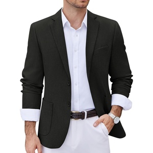 image:imageCOOFANDY Mens Casual Blazer Two Button Sport Coats Lightweight Printed Lining Suit JacketBlack