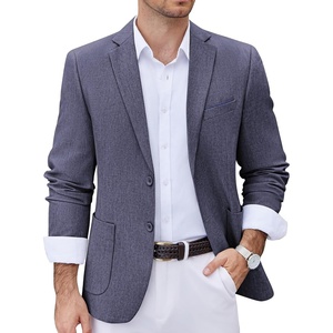 image:imageCOOFANDY Mens Casual Blazer Two Button Sport Coats Lightweight Printed Lining Suit JacketBlue