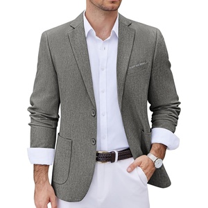 image:imageCOOFANDY Mens Casual Blazer Two Button Sport Coats Lightweight Printed Lining Suit JacketGrey
