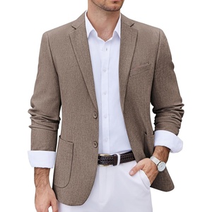 image:imageCOOFANDY Mens Casual Blazer Two Button Sport Coats Lightweight Printed Lining Suit JacketKhaki