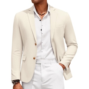 image:imageCOOFANDY Mens Casual Linen Blazer Jacket Lightweight Two Button Sport CoatBeige