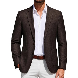 image:imageCOOFANDY Mens Casual Sport Coat Blazer Two Buttons Business Suit JacketsBrown