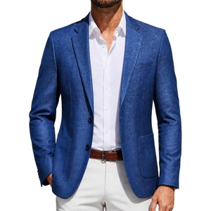 image:imageCOOFANDY Mens Casual Sport Coat Blazer Two Buttons Business Suit JacketsDenim Blue