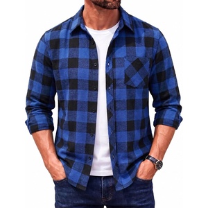 image:imageCOOFANDY Mens Flannel Plaid Shirts Long Sleeve Caual Button Down ShirtsBlue