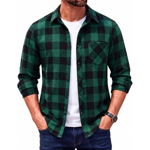 image:imageCOOFANDY Mens Flannel Plaid Shirts Long Sleeve Caual Button Down ShirtsGreen