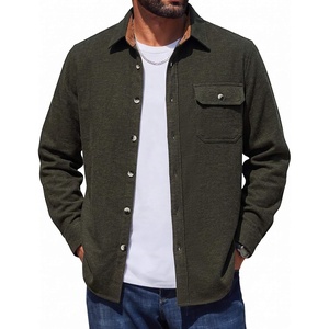 image:imageCOOFANDY Mens Flannel Shirts Long Sleeve Plaid Button Down Shirt JacketArmy Green