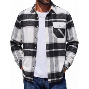 image:imageCOOFANDY Mens Flannel Shirts Long Sleeve Plaid Button Down Shirt JacketBlack