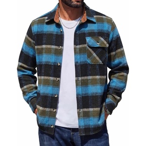 image:imageCOOFANDY Mens Flannel Shirts Long Sleeve Plaid Button Down Shirt JacketBlue