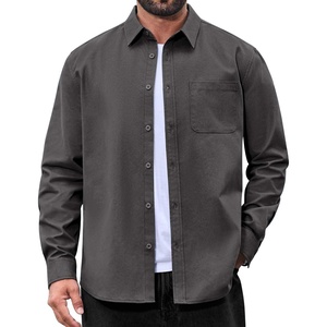 image:imageCOOFANDY Mens Long Sleeve Denim Shirts Jacket Casual Button Down Jean ShirtDark Grey