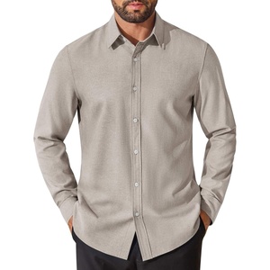 image:imageCOOFANDY Mens Oxford Shirt Cotton Long Sleeve RegularFit Dress Shirt Wrinkle Free Casual Button Down ShirtsKhaki