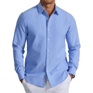 image:imageCOOFANDY Mens Oxford Shirt Long Sleeve Casual Button Down Dress ShirtBlue