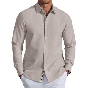 image:imageCOOFANDY Mens Oxford Shirt Long Sleeve Casual Button Down Dress ShirtKhaki
