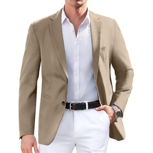 image:imageCOOFANDY Mens Sport Coat Regular Fit Lightweight Blazer Jacket Two ButtonKhaki