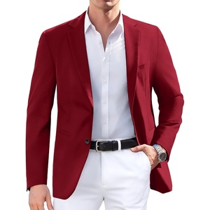 image:imageCOOFANDY Mens Sport Coat Regular Fit Lightweight Blazer Jacket Two ButtonRed