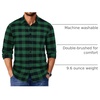 image:imageCOOFANDY Mens Casual Long Sleeve Button Up Plaid Flannel Shirt Jacket with PocketBuffalo Black Green