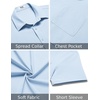 image:imageCOOFANDY Mens Casual Short Sleeve Button Down Summer Beach Shirt Lightweight Textured Wrinkle Free Untucked ShirtsAngel Falls