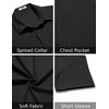 image:imageCOOFANDY Mens Casual Short Sleeve Button Down Summer Beach Shirt Lightweight Textured Wrinkle Free Untucked ShirtsBlack