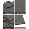 image:imageCOOFANDY Mens Casual Short Sleeve Button Down Summer Beach Shirt Lightweight Textured Wrinkle Free Untucked ShirtsGranite Gray