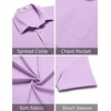 image:imageCOOFANDY Mens Casual Short Sleeve Button Down Summer Beach Shirt Lightweight Textured Wrinkle Free Untucked ShirtsLavender Frost