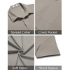 image:imageCOOFANDY Mens Casual Short Sleeve Button Down Summer Beach Shirt Lightweight Textured Wrinkle Free Untucked ShirtsQuiet Gray