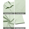 image:imageCOOFANDY Mens Casual Short Sleeve Button Down Summer Beach Shirt Lightweight Textured Wrinkle Free Untucked ShirtsSea Foam