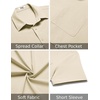 image:imageCOOFANDY Mens Casual Short Sleeve Button Down Summer Beach Shirt Lightweight Textured Wrinkle Free Untucked ShirtsVanilla Ice