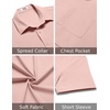 image:imageCOOFANDY Mens Casual Short Sleeve Button Down Summer Beach Shirt Lightweight Textured Wrinkle Free Untucked ShirtsVeiled Rose