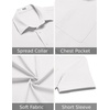 image:imageCOOFANDY Mens Casual Short Sleeve Button Down Summer Beach Shirt Lightweight Textured Wrinkle Free Untucked ShirtsWhite