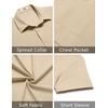 image:imageCOOFANDY Mens Casual Short Sleeve Button Down Summer Beach Shirt Lightweight Textured Wrinkle Free Untucked ShirtsWood Ash