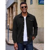 image:imageCOOFANDY Mens Corduroy Shirt Long Sleeve Button Down Casual Shirts JacketBlack