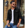 image:imageCOOFANDY Mens Corduroy Shirt Long Sleeve Button Down Casual Shirts JacketBlack