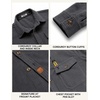 image:imageCOOFANDY Mens Corduroy Shirt Long Sleeve Button Down Casual Shirts JacketGray