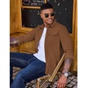 image:imageCOOFANDY Mens Corduroy Shirt Long Sleeve Button Down Casual Shirts JacketLight Brown